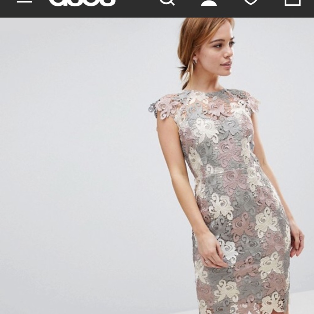 Paper Dolls Petite Premium Multi Lace Pencil Dress